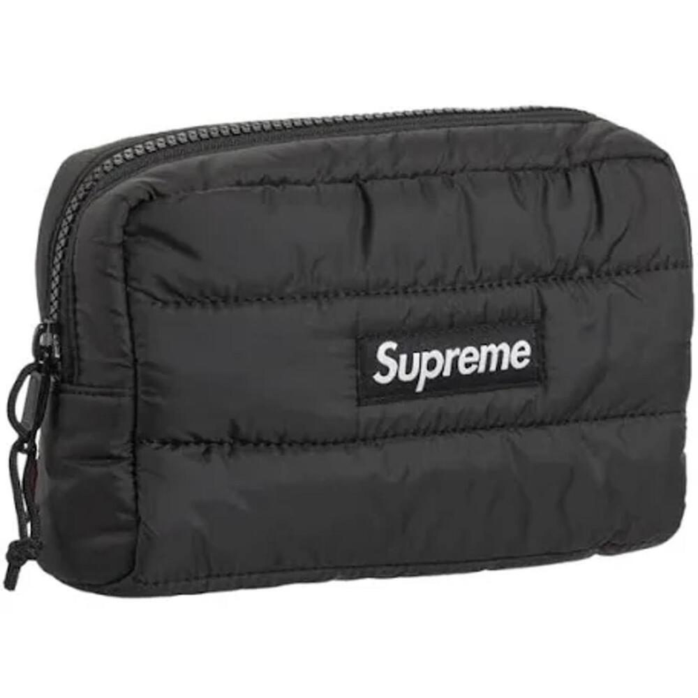 Supreme Black Puffer Pouch